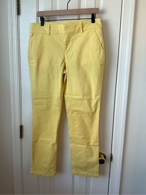 LOFT Yellow Cotton Pants. Size 8